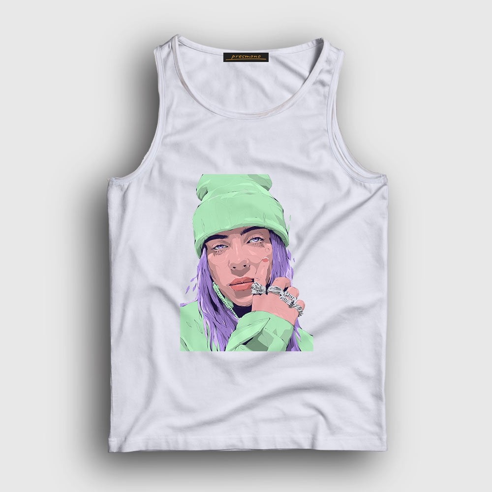 Presmono Unisex Beyaz Look Billie Eilish Atlet