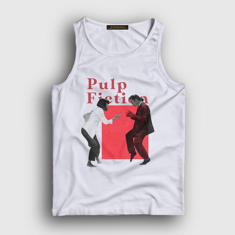 Presmono Unisex Beyaz Dance Film Pulp Fiction Atlet