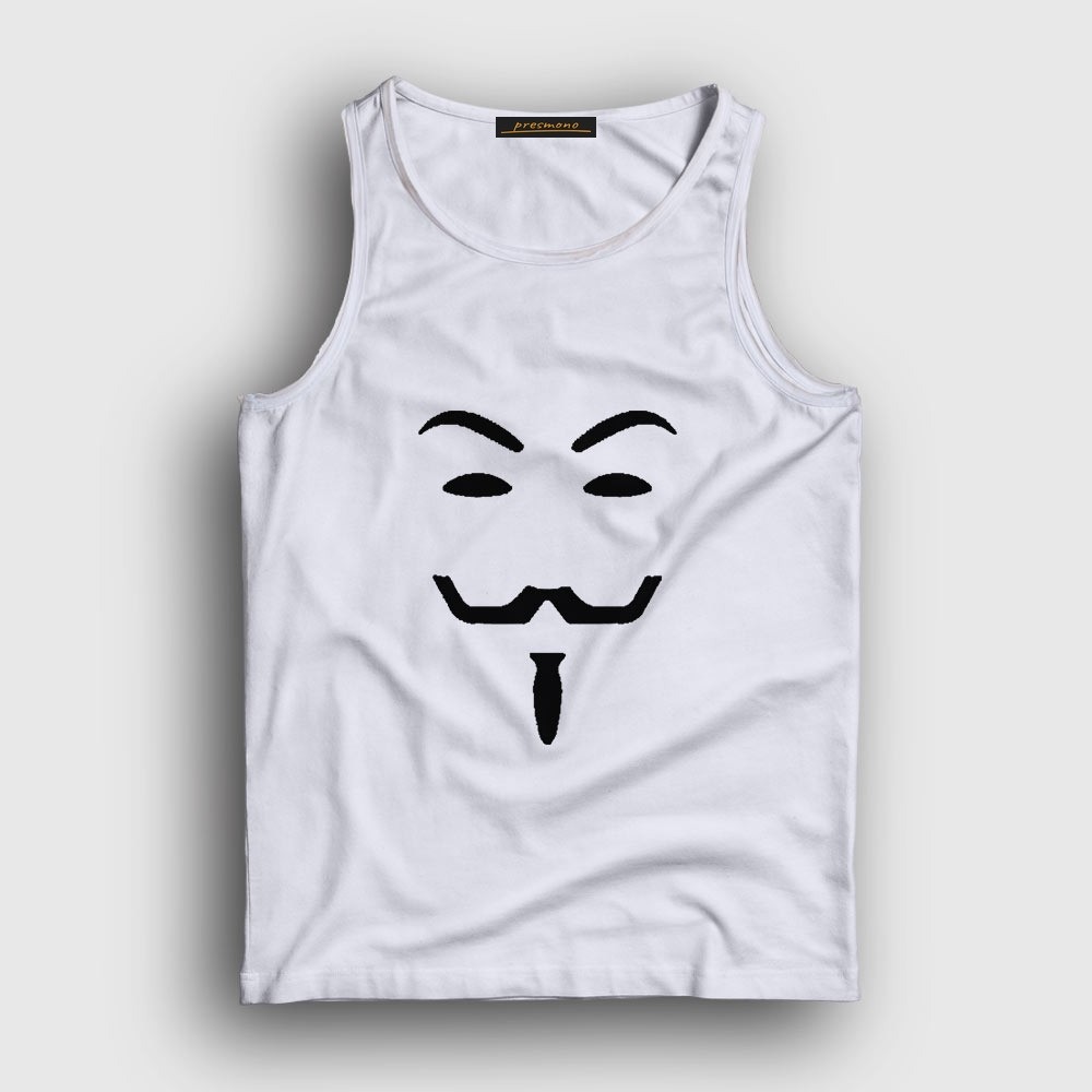 Presmono Unisex Sarı Mask Film V For Vendetta Atlet görsel 4