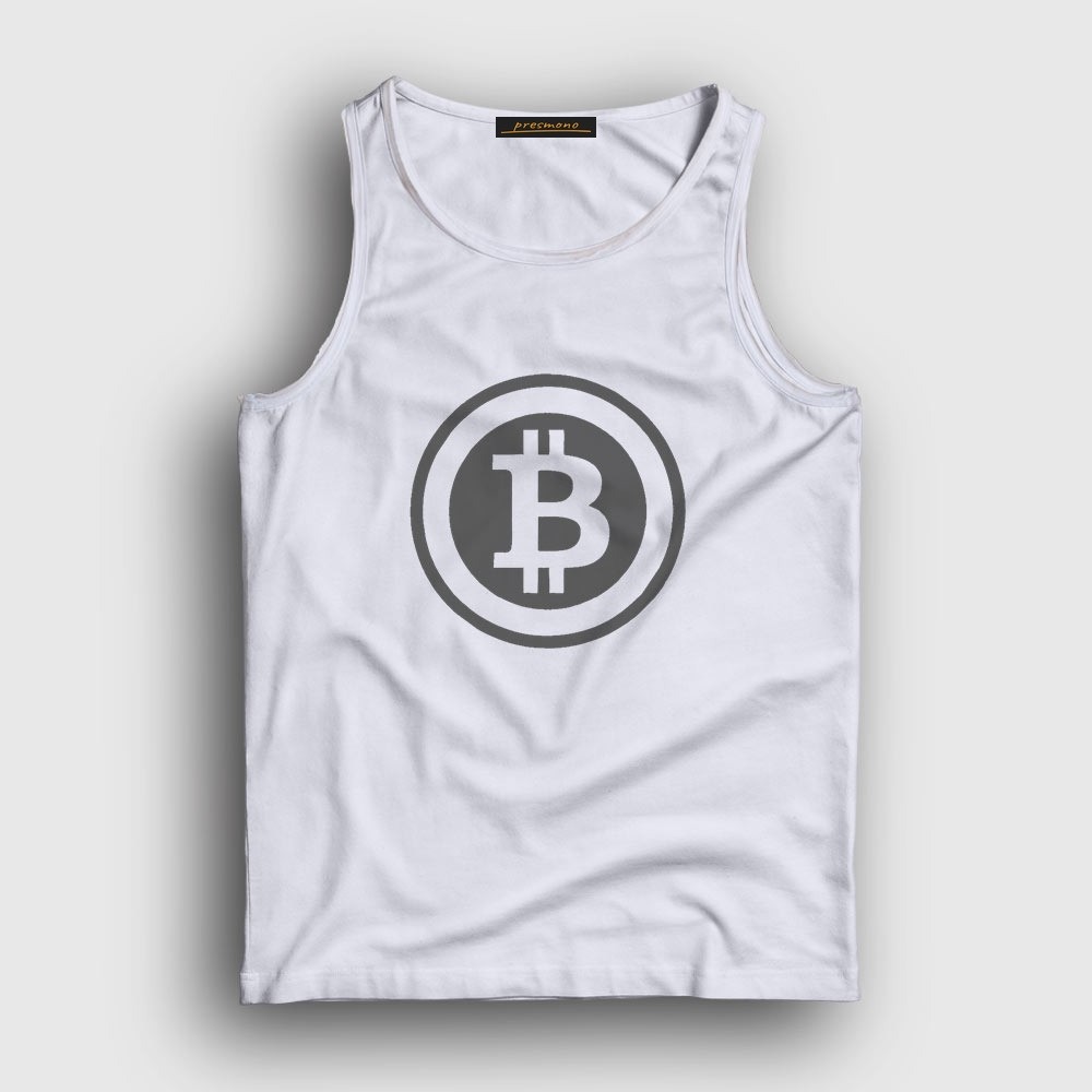 Presmono Unisex Beyaz Gray Logo Bitcoin Atlet görsel 3