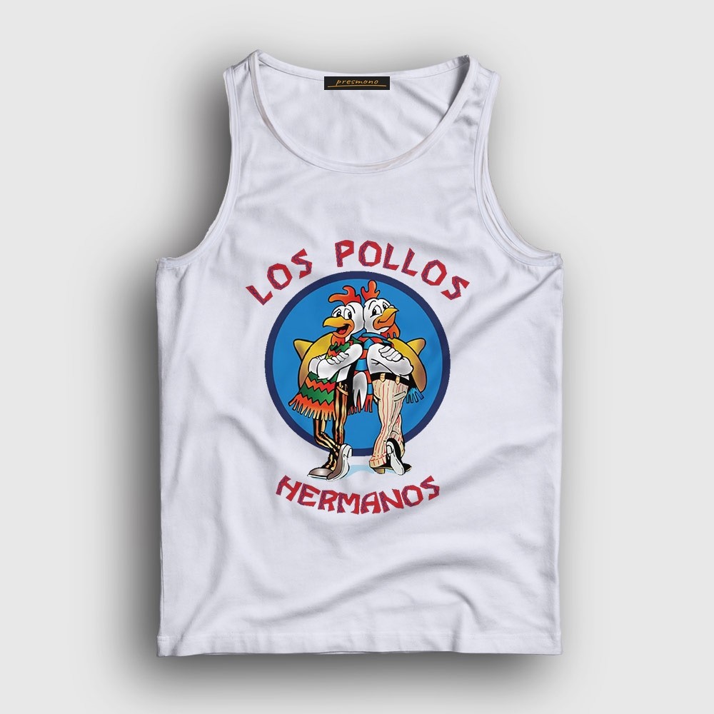 Presmono Unisex Beyaz Los Pollos Hermanos Breaking Bad Atlet görsel 2