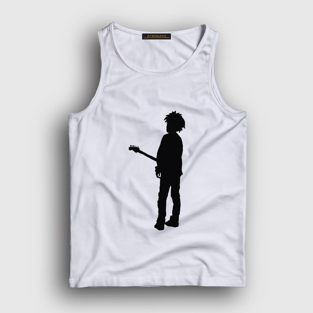 Presmono Unisex Beyaz Guitar Robert Smith The Cure Atlet görsel 2