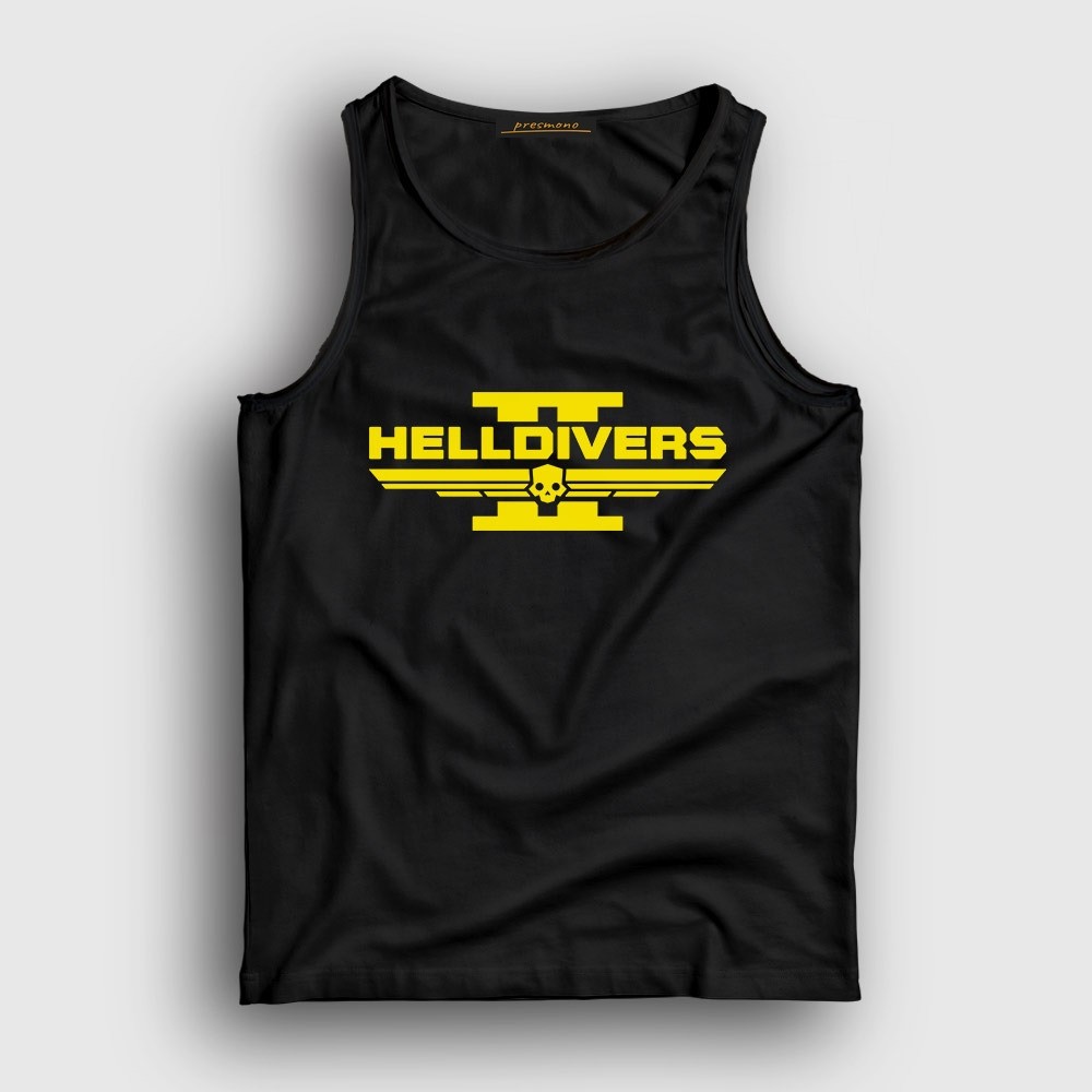 Presmono Unisex Siyah Logo Helldivers 2 Atlet