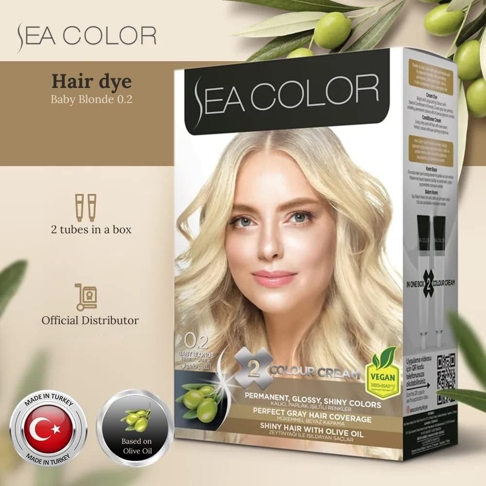 Aesco Sea Color Set Saç Boyası 0.2 Bebek Sarısı görsel 2