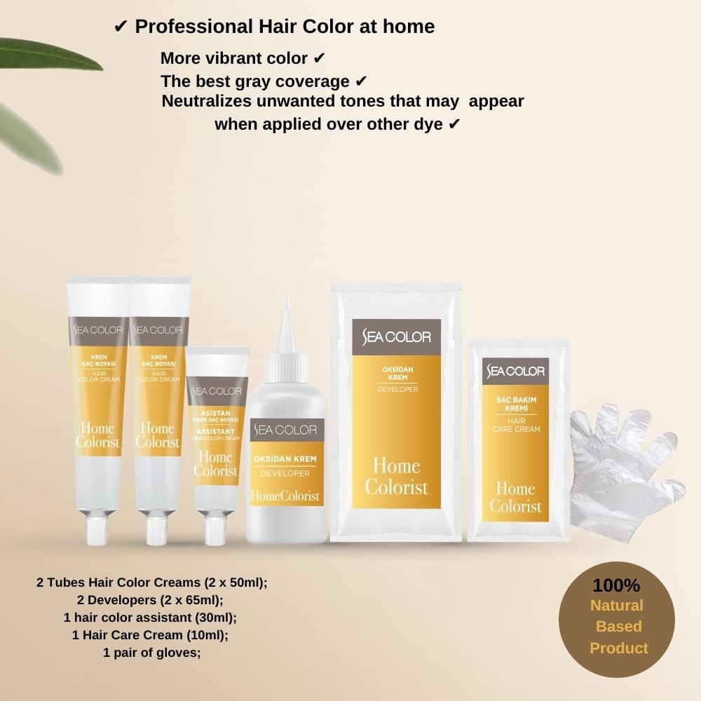 Aesco Sea Color Home Colorist Set Saç Boyası 3.0 Bitter Kahve Bıtter Coffee görsel 4