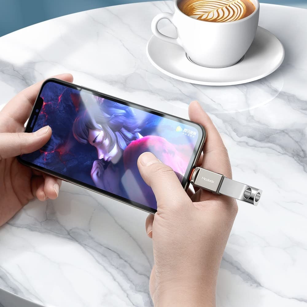 Die Grup Mcdodo Usb-A 3.0 To Lightning Otg Convertor, Gri görsel 4