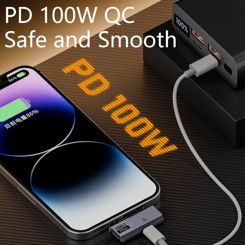 Aesco Livx Type C To 2 Usb3.2 100W 10GBPS Veri Aktarımı Kulaklık Müzik Dinleme Dönüştürücü Çevirici Otgcc görsel 2