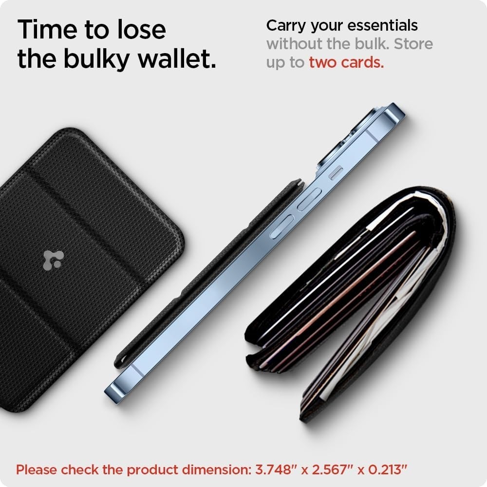 Happy Trend Magsafe Destekli Cüzdan Smart Fold Mag Fit Siyah - AMP02746 (Spigen Tr Garantili) görsel 4