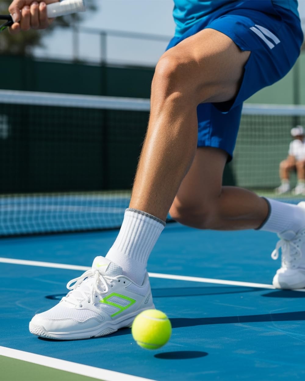 Aesco Gowith 2'li Penye Pamuklu Dikişsiz Havlulu Ultra Yumuşak Renkli Fitilli Spor Kadın ve Erkek Çorap, Koşu Golf Tenis Aktivite Çorabı 3502 görsel 2