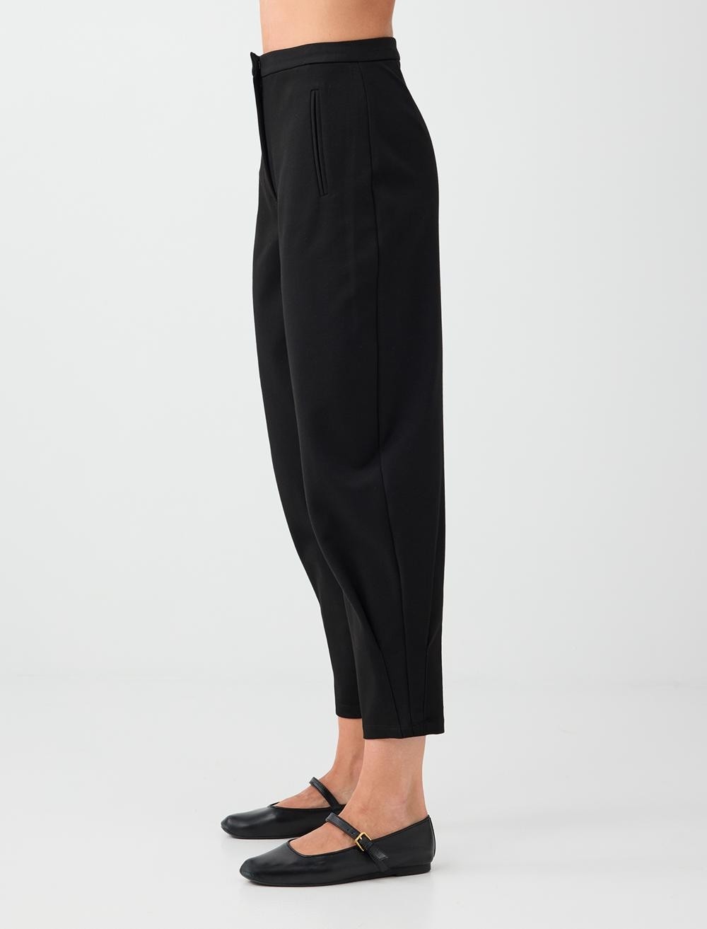Jimmy Key Siyah Pens Detaylı Loose Fit Pantolon görsel 6