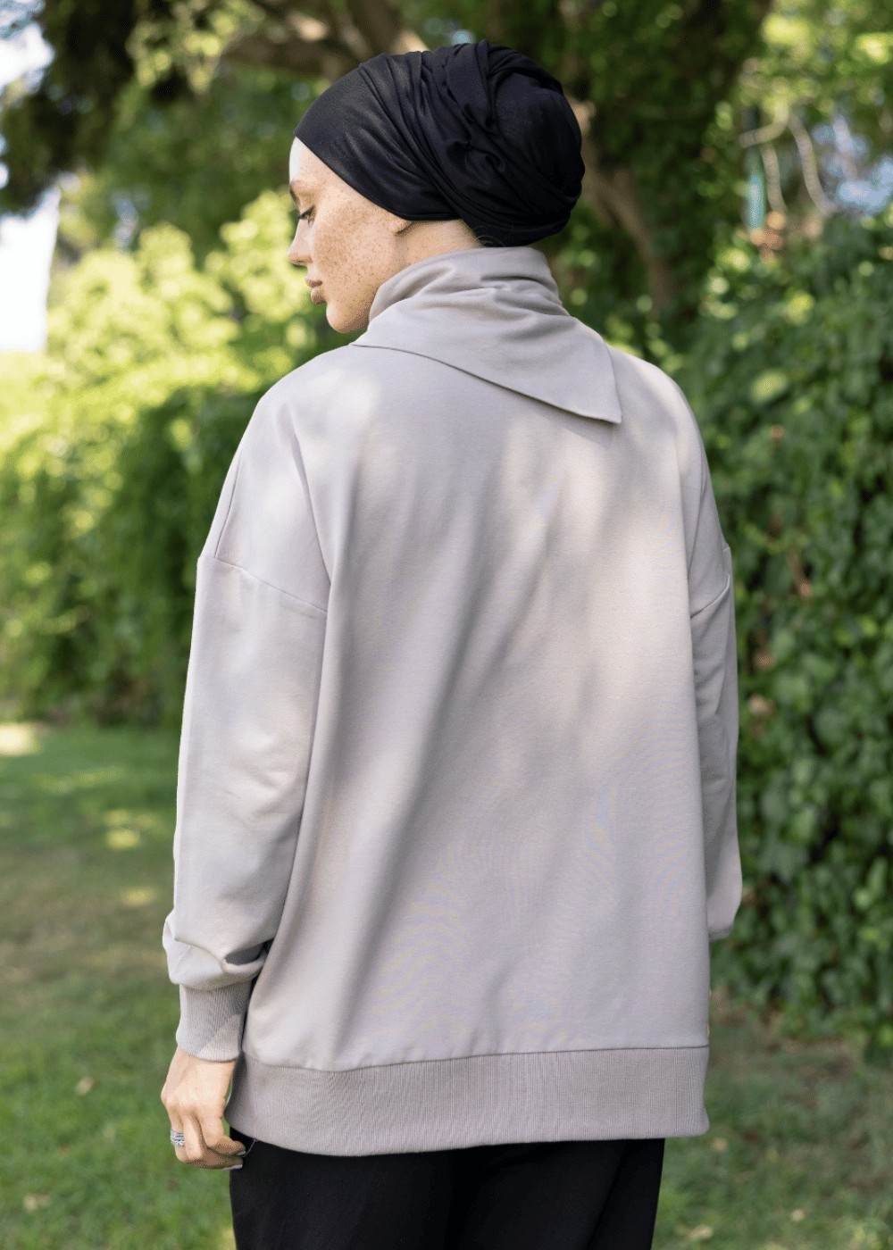 Mayovera Tesettür Uzun Tunik Salaş Boğazlı Günlük Model, Japon Stil görsel 3
