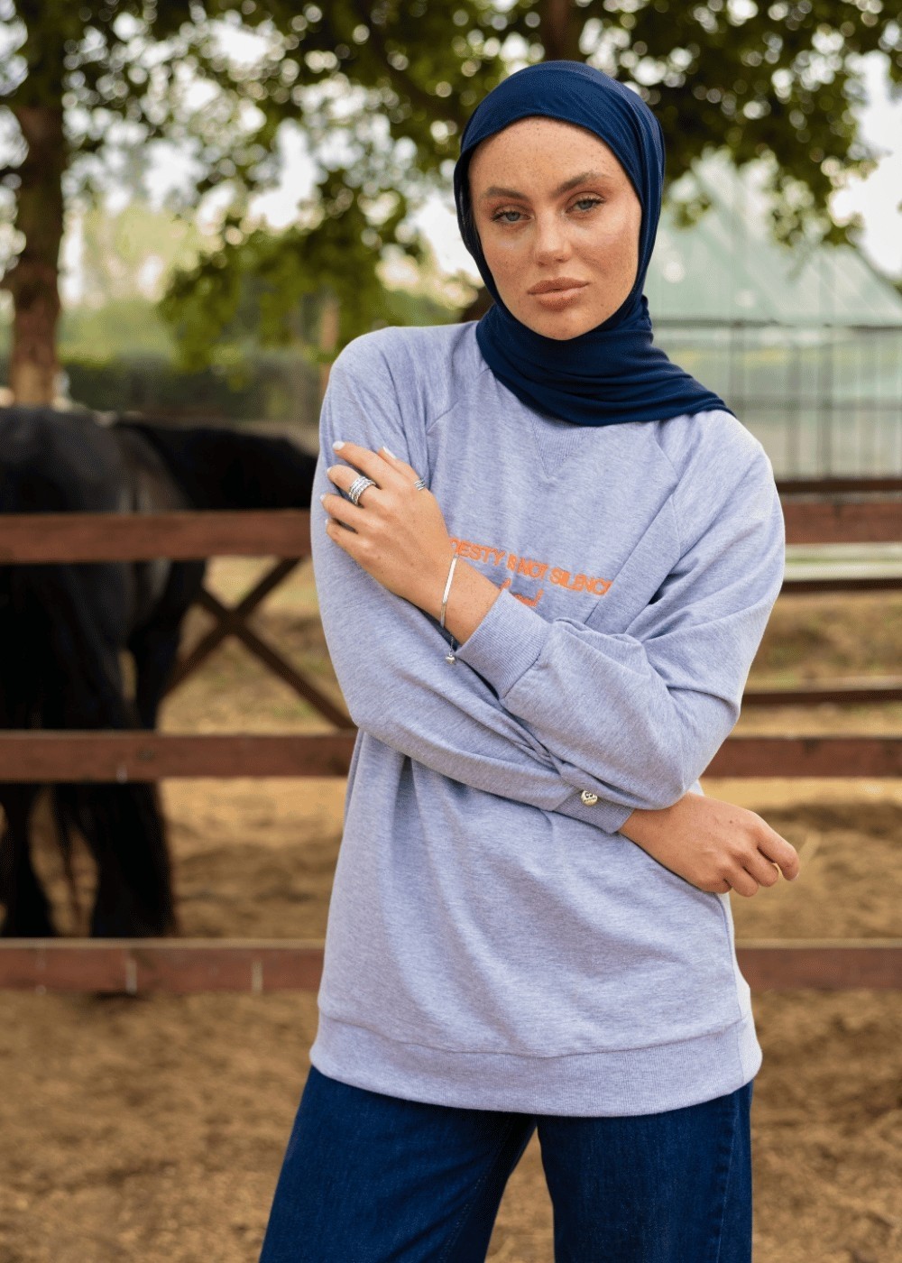 Mayovera Mesaj ''Silence'' Sweatshirt görsel 2