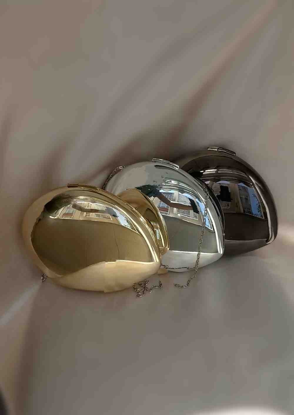 Hegef Bag Kadın Antrasit Siyah Damla Model Metal Ekstra Zincirli Özel Gün Davet Abiye Portföy Çanta görsel 4