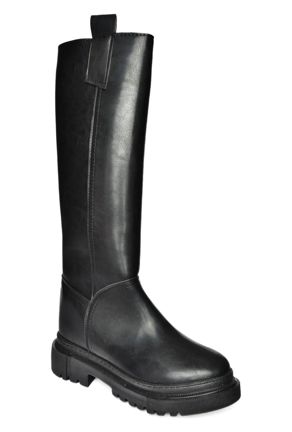 Fox Shoes R973201109 Siyah Cilt Kalın Tabanlı Kadın Çizme görsel 7