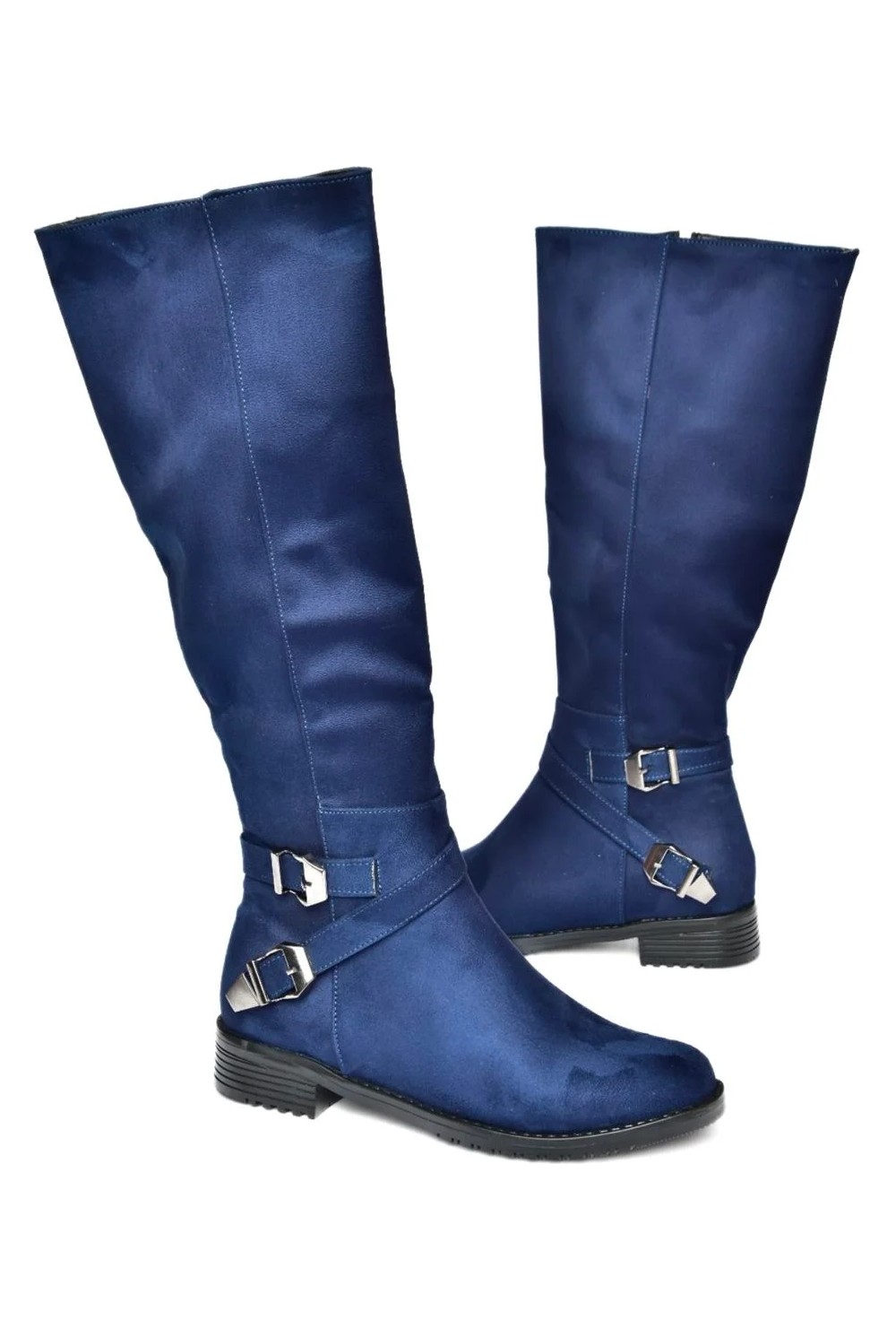 Fox Shoes Lacivert Süet Kadın Çizme E726203402 görsel 5