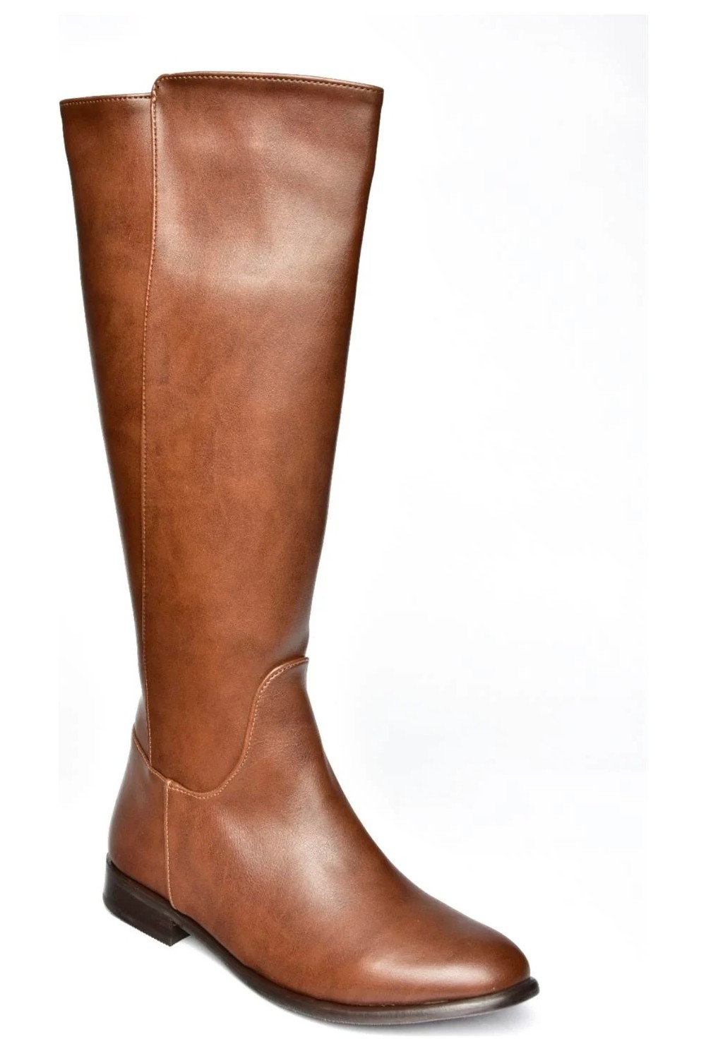 Fox Shoes Kadın Taba Çizme Suni Deri Klasik Topuk 3 cm Günlük Kullanımda Konfor Sağlar görsel 7
