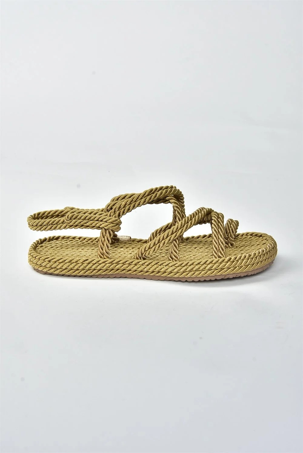 Fox Shoes Altın Kumaş Kadın Sandalet F470135104 görsel 4