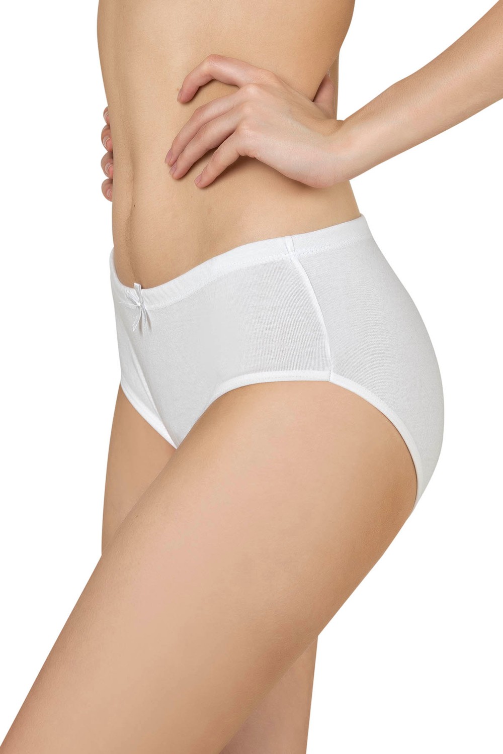 Özkan Underwear Özkan 0305 Kadın Ribana Esnek Pamuklu Yüksek Bel Bato Külot görsel 4