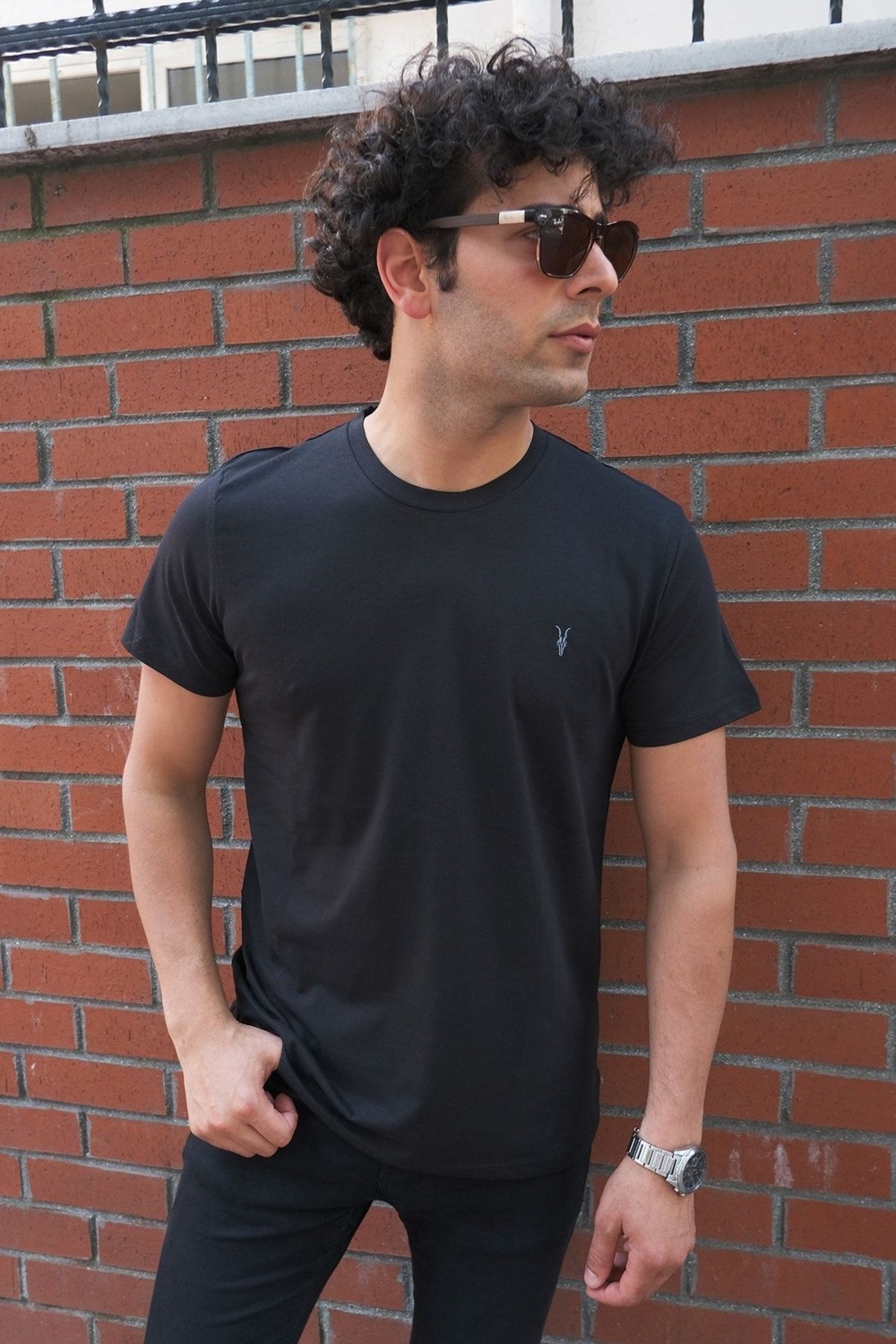 Four Man Bisiklet Yaka Standart Kalıp Basic Pamuklu Erkek T-Shirt 5li Paket görsel 7