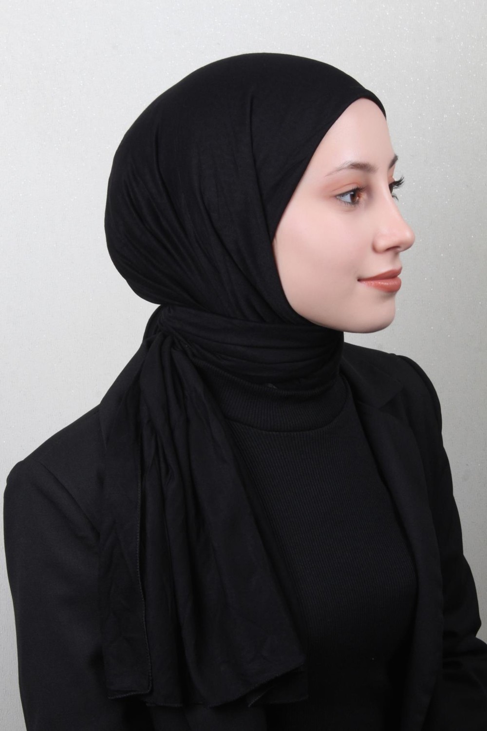Eşarppark Penye Şal 2552-6 Siyah görsel 3