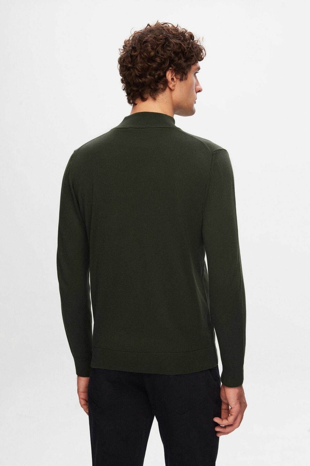 D'S Damat Regular Fit Siyah Pamuk Karışımlı Yarım Balıkçı Triko Kazak 5HF06ORT16275 görsel 4