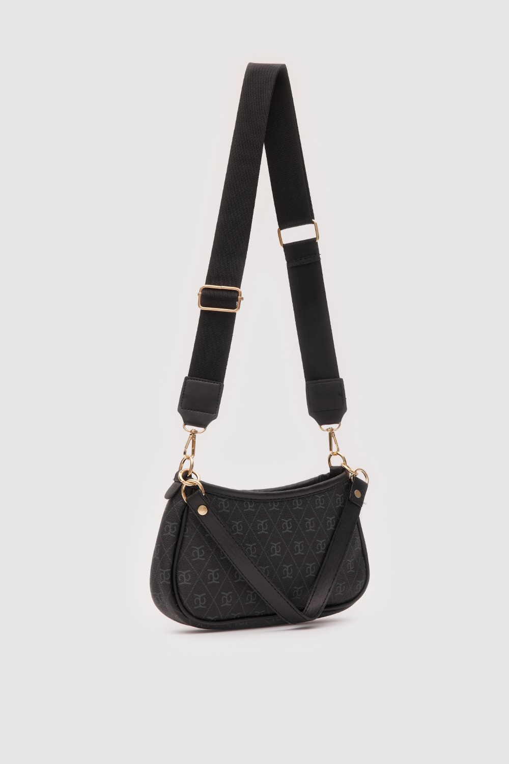 Shule Bags Farme Monogram Baget ve Çapraz Çanta Kahverengi görsel 7