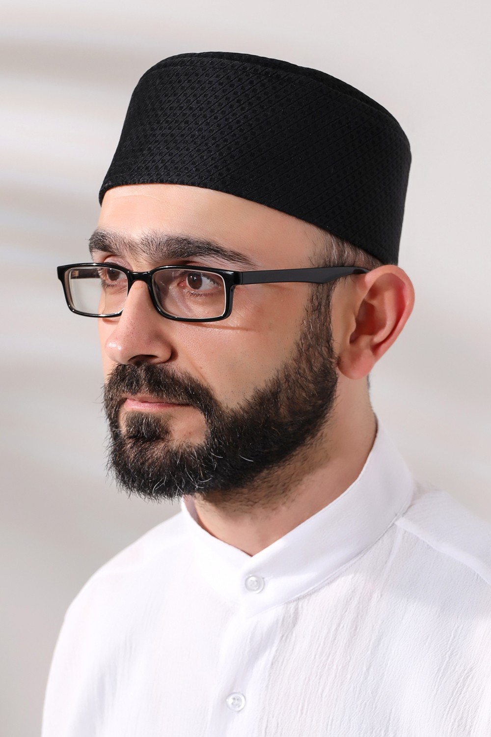 İhvan Yeşil Petek Kareli Kadife Kalıp Namaz Takkesi Erkekler İçin Şık Sezonluk Tasarım