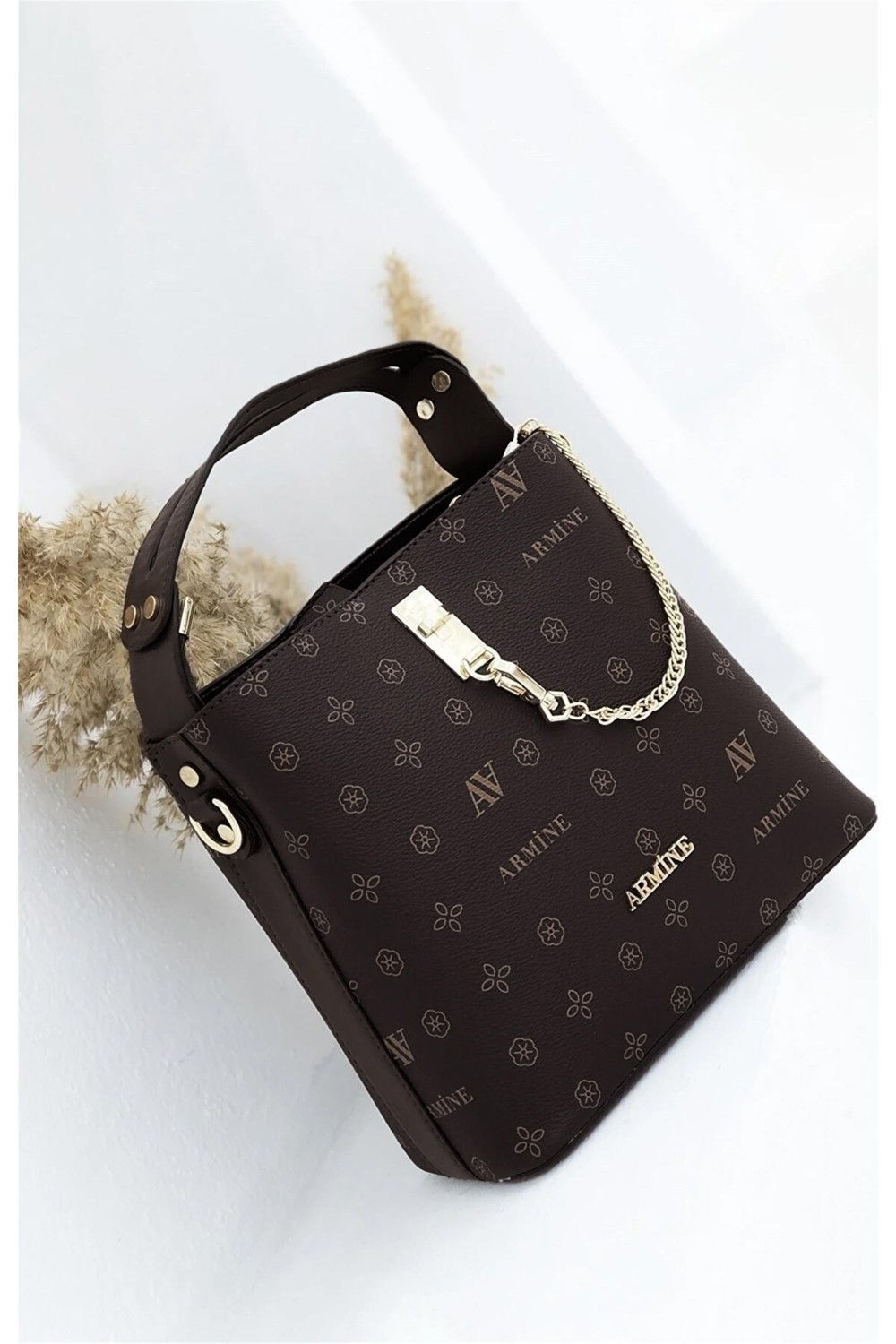Armine 222 Kadın El Çantası Vizon görsel 4