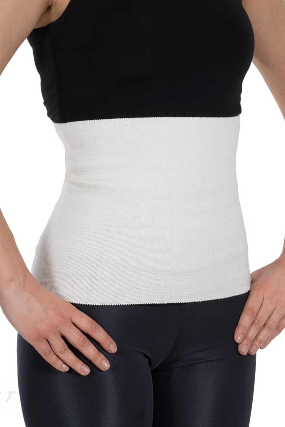Mediterian Yün Korse Bel Kuşağı, Elastik ve Rahat Unisex Tasarım, Beyaz Renk