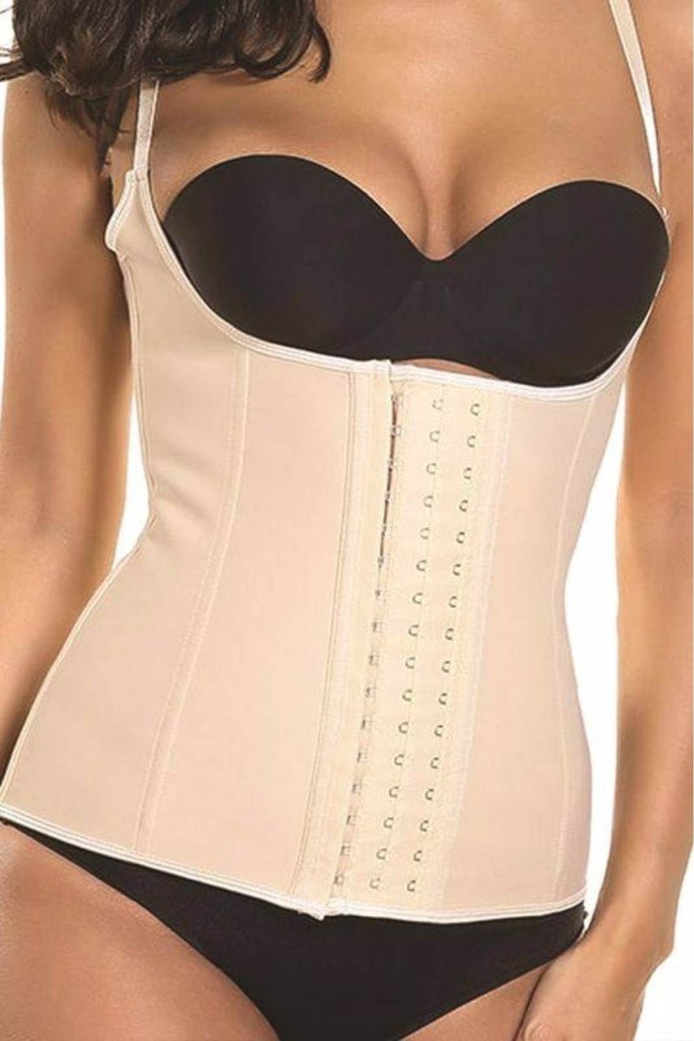 Mediterian Dört Kademeli Latex Bel Eğitmenli Toparlayıcı, Bej, Poliamid Karışımlı, Balenli