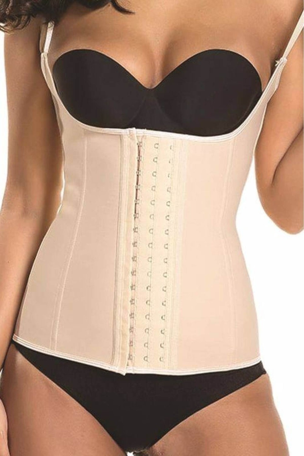 Mediterian Dört Kademeli Latex Bel Eğitmenli Toparlayıcı, Bej, Poliamid Karışımlı, Balenli görsel 3