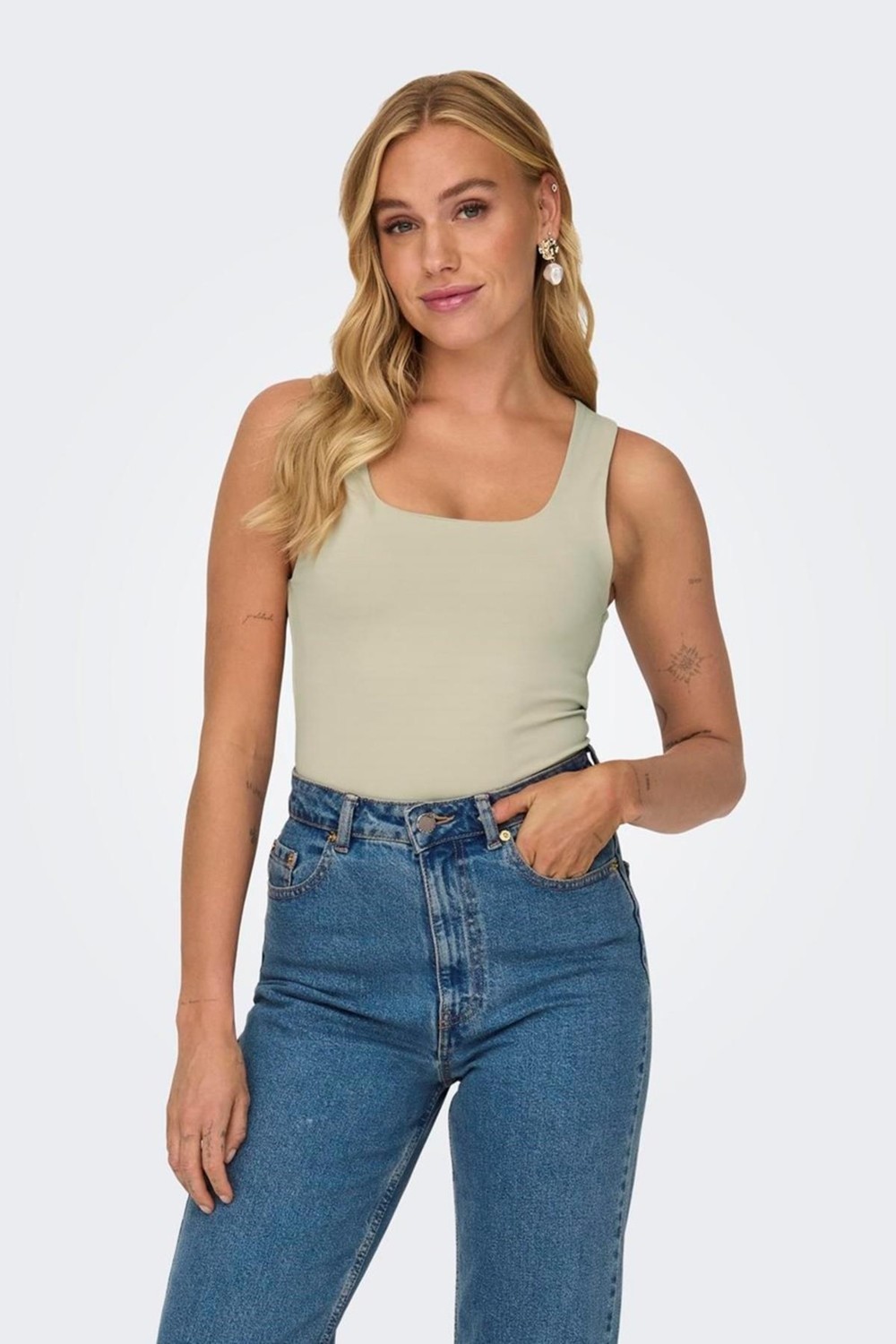 Dilvin Only Onlea S/l 2-Ways Fıt Top Jrs Noos Bej görsel 2