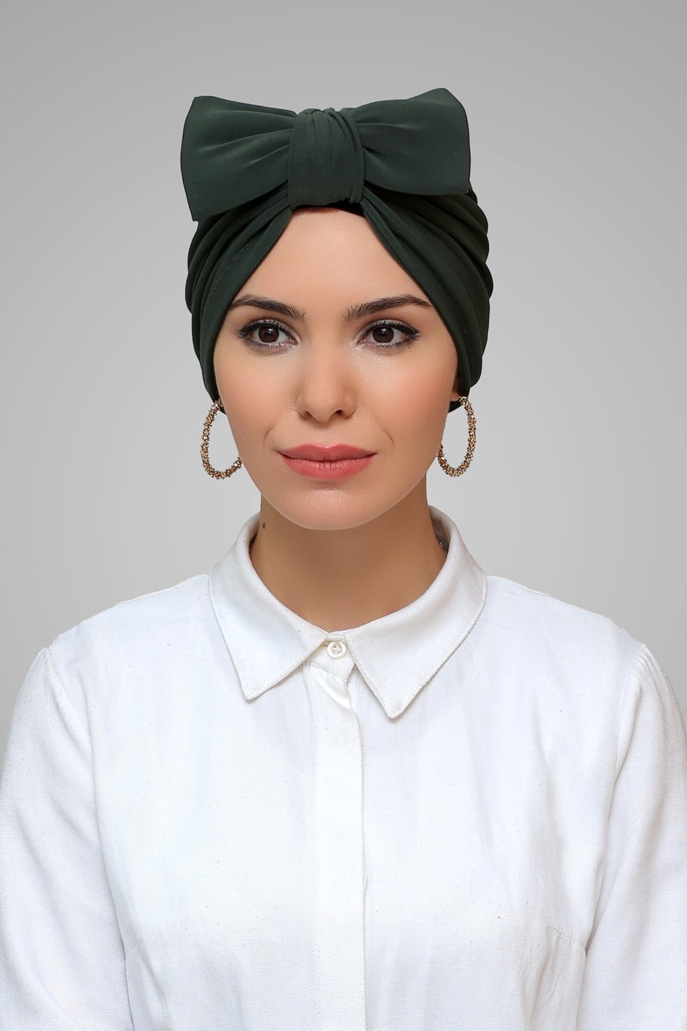 Hürrem Bone Mürdüm Pratik Hazır Geçmeli Tesettür Bone Sandy Kumaş Fiyonklu Büzgülü 7006_07 görsel 4
