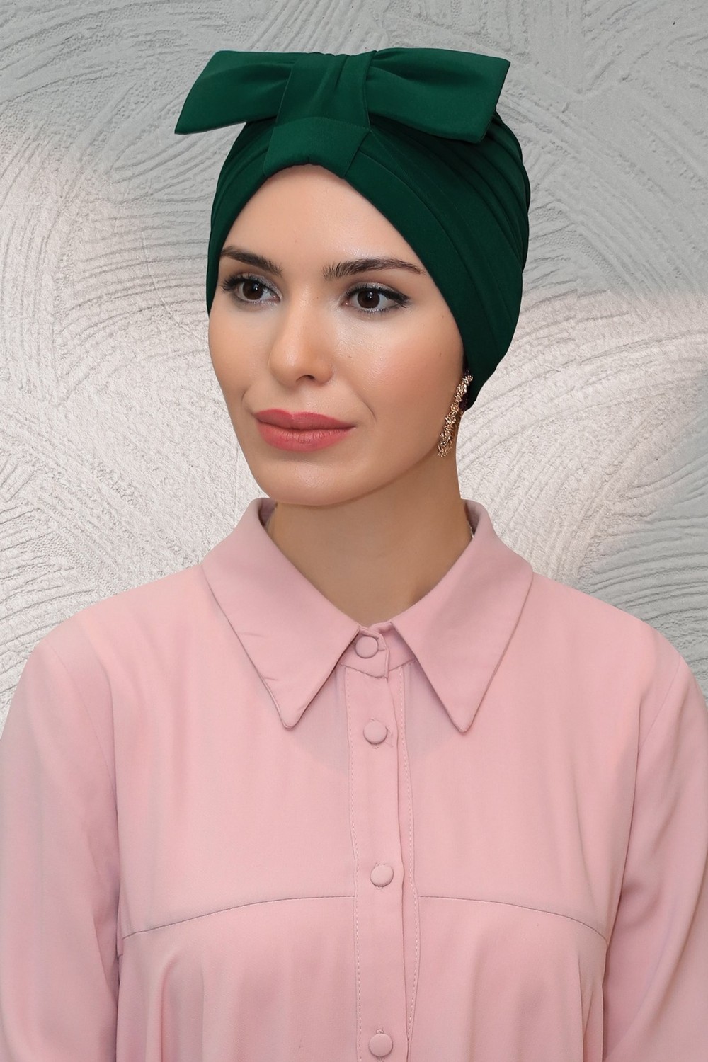 Hürrem Bone Bordo Pratik Hazır Geçmeli Tesettür Bone Sandy Kumaş Fiyonklu Büzgülü 7010_16 görsel 8