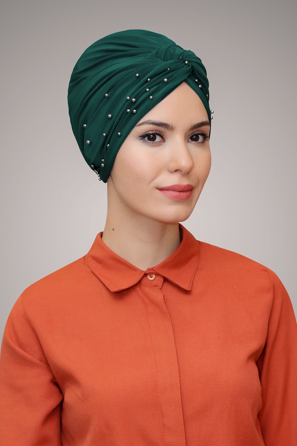 Hürrem Bone Bordo Pratik Dolama Tesettür Bone Sandy Kumaş Boncuklu 1870_16 görsel 7