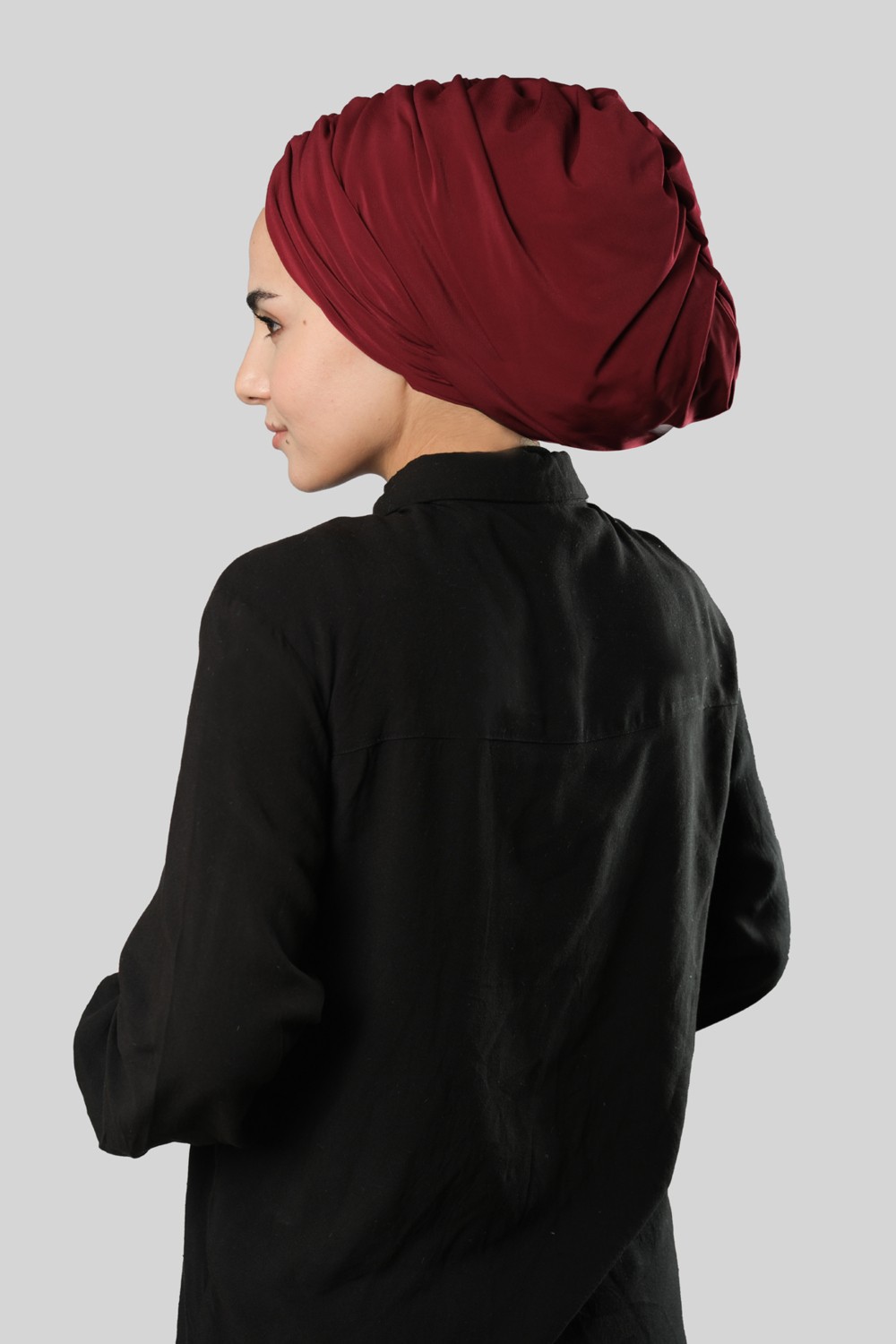 Hürrem Bone Taş Drapeli Salaş Tesettür Bone Sandy Büzgülü 2315_46 görsel 4