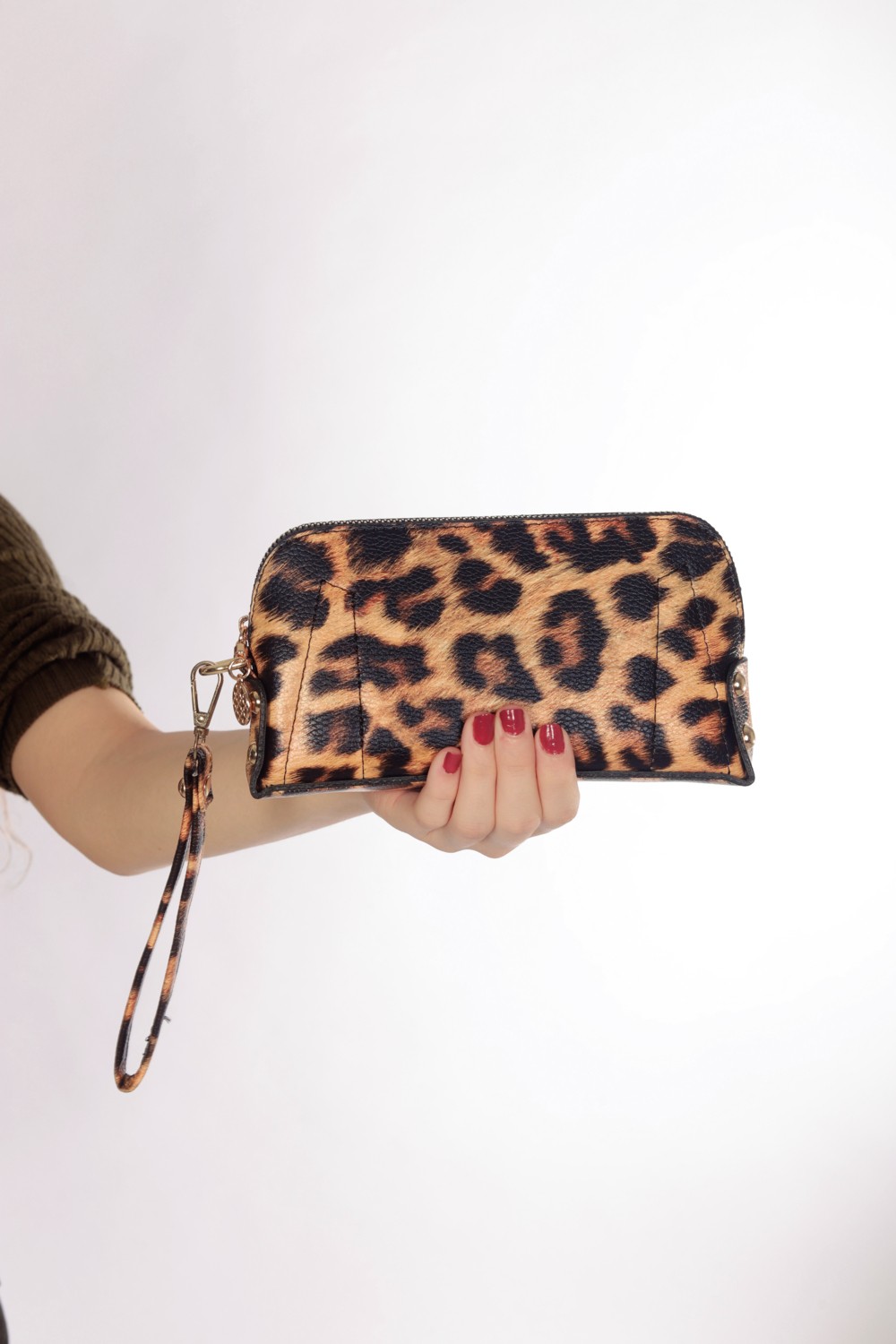 Bag Molly El Çantası Orta Boy Telefon Çantası Siyah Çizgili Desen görsel 3