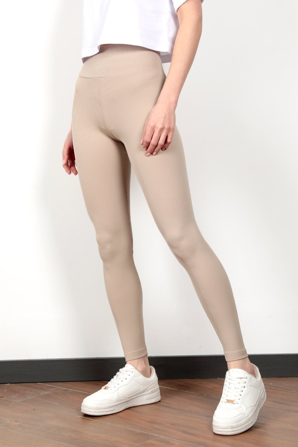 Giysa Toparlayıcı Gri Kadın Kaşkorse Fitilli Spor Yoga Tayt - 4102 görsel 2