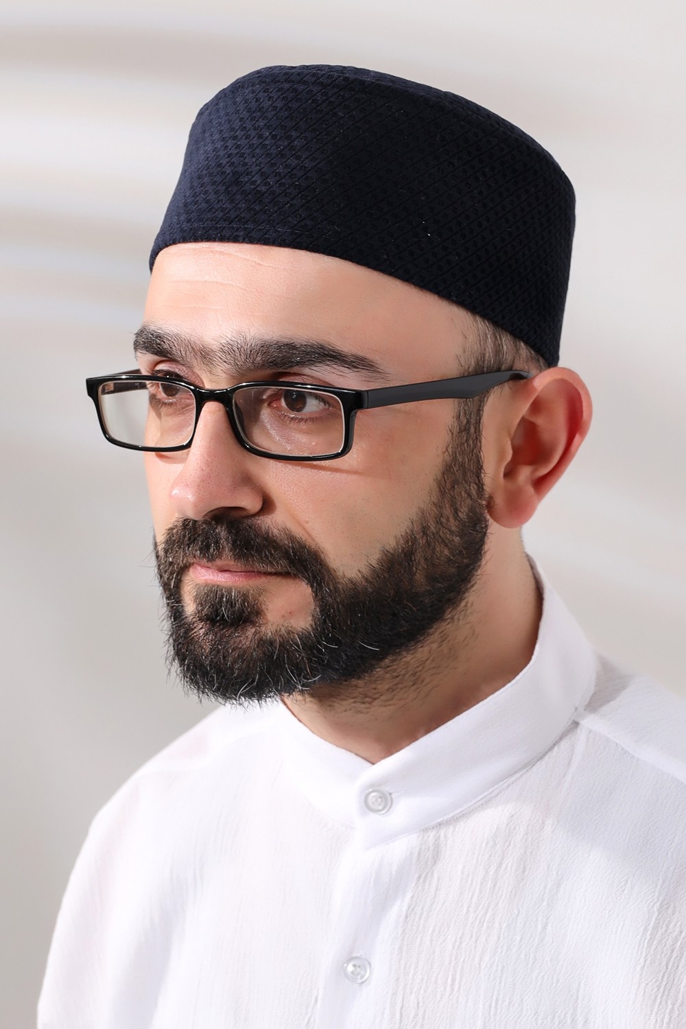 İhvan Yeşil Petek Kareli Kadife Kalıp Namaz Takkesi Erkekler İçin Şık Sezonluk Tasarım