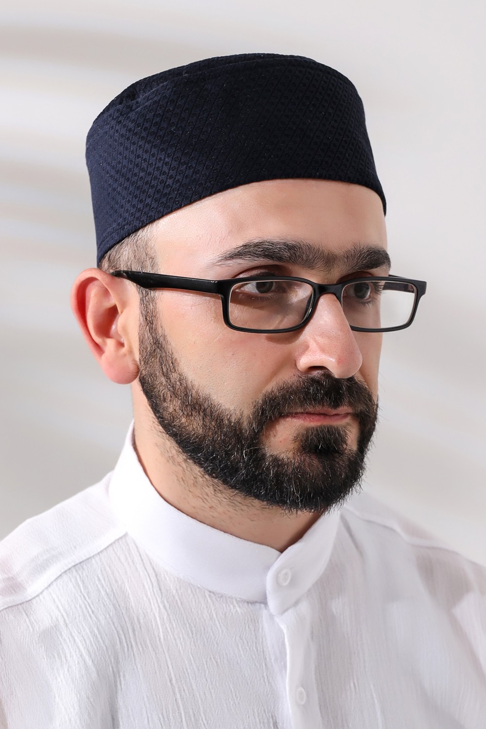 İhvan Yeşil Petek Kareli Kadife Kalıp Namaz Takkesi Erkekler İçin Şık Sezonluk Tasarım görsel 7