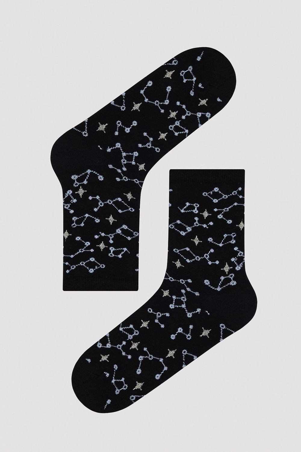 Penti Horoscope Siyah - Beyaz 2li Soket Çorap görsel 3