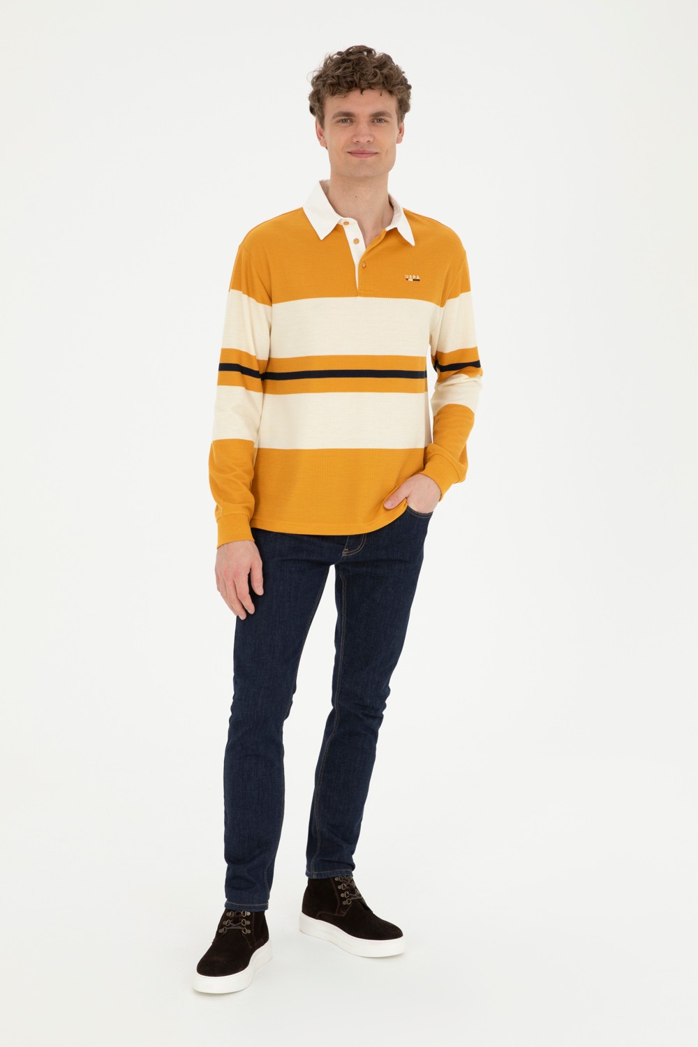 U.S. Polo Assn. Erkek Yeşil Sweatshirt 50270837-VR054 görsel 4
