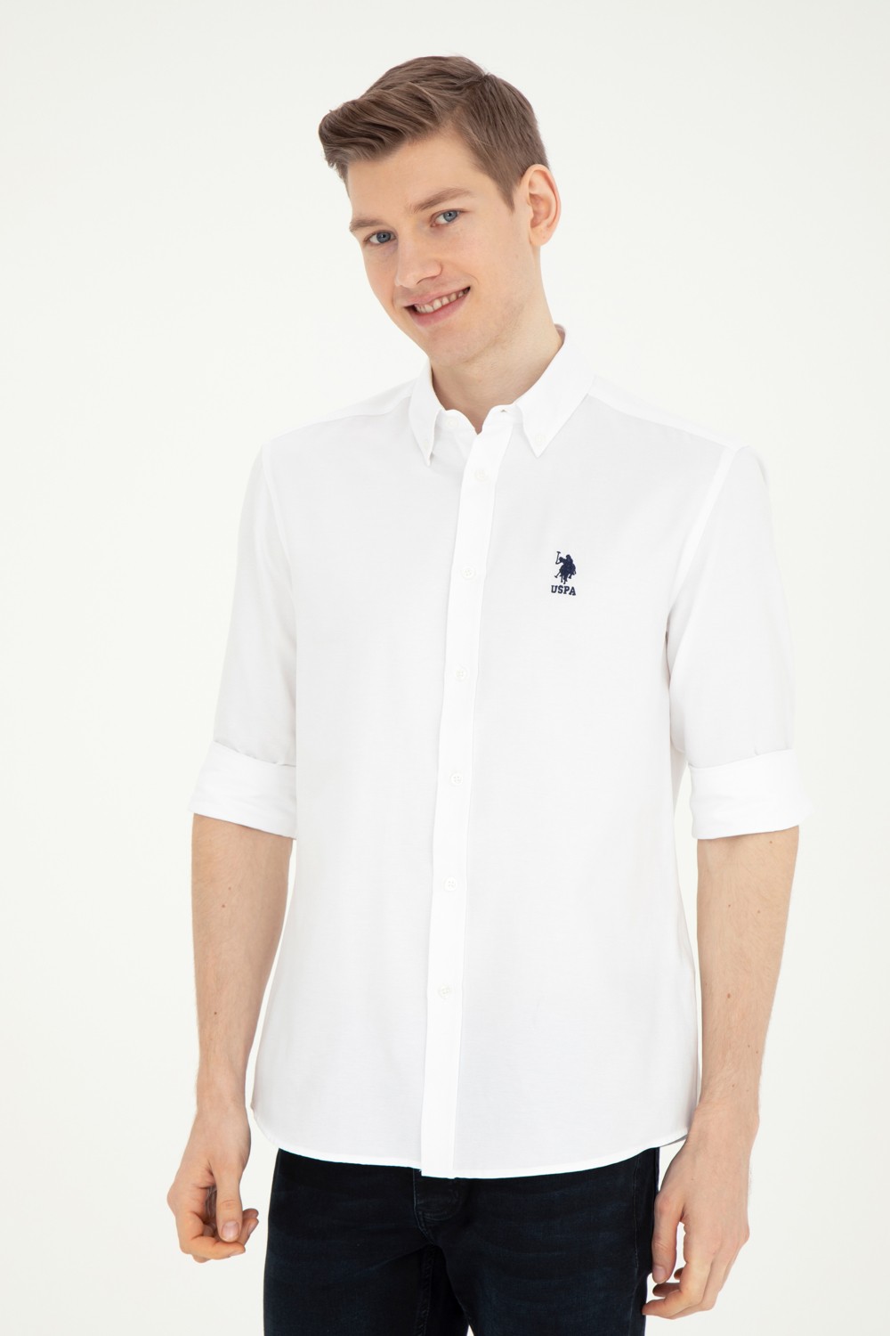 U.S. Polo Assn. Erkek Siyah Gömlek Basic 50282589-VR046 görsel 3