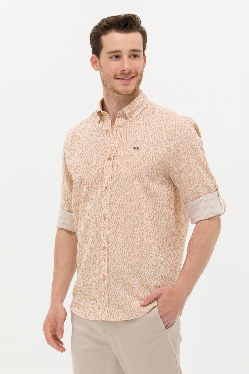 U.S. Polo Assn. Erkek Mint Uzun Kollu Gömlek 50264263-VR090 görsel 8