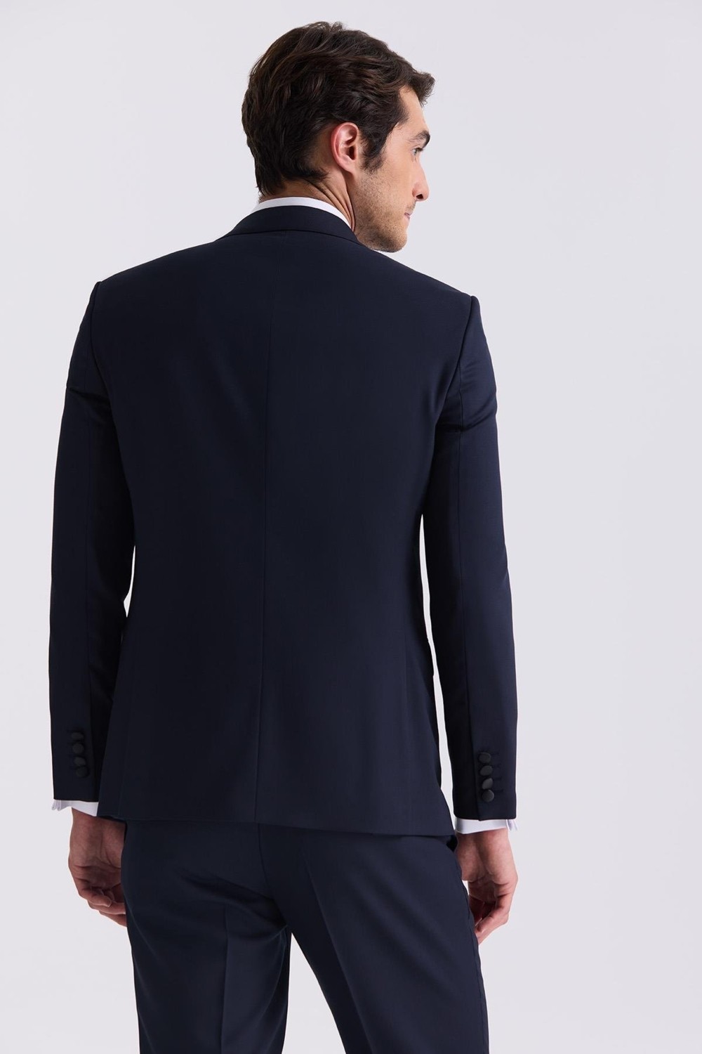 Jakamen Siyah Slim Fit Sivri Yaka Smokin Takım Elbise görsel 4