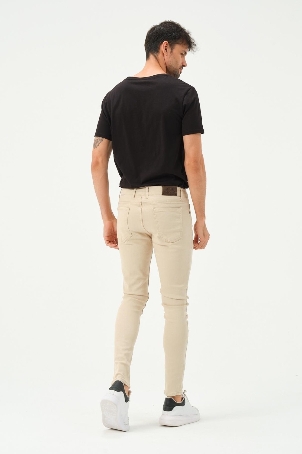 Polo State Erkek Jogger Kot Pantolon Ekru görsel 4