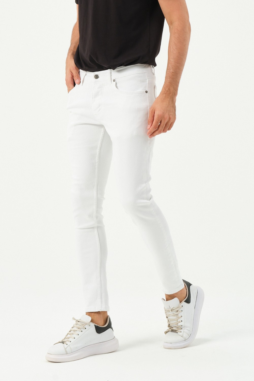 Polo State Erkek Jogger Kot Pantolon Ekru görsel 5