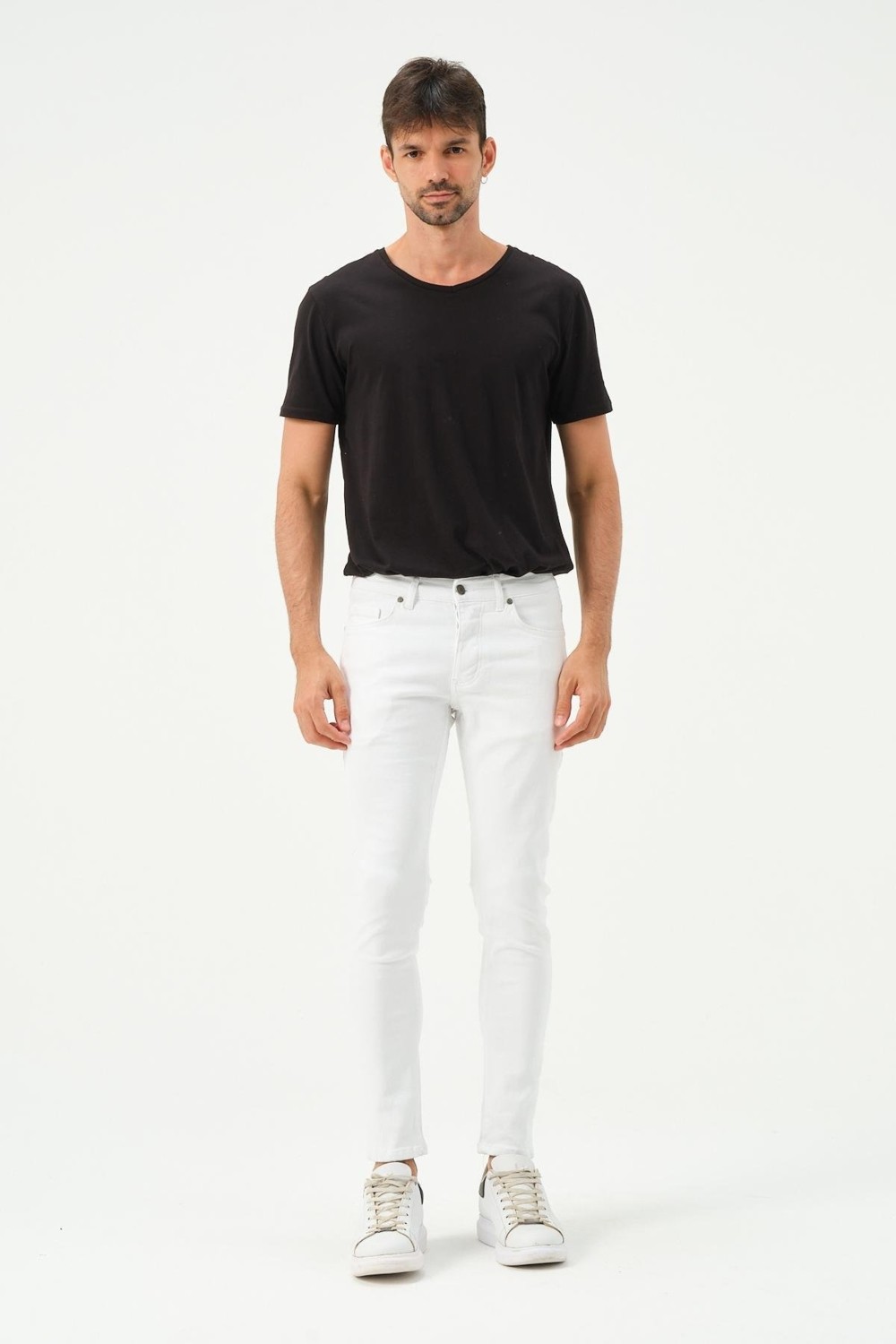 Polo State Erkek Jogger Kot Pantolon Ekru görsel 6