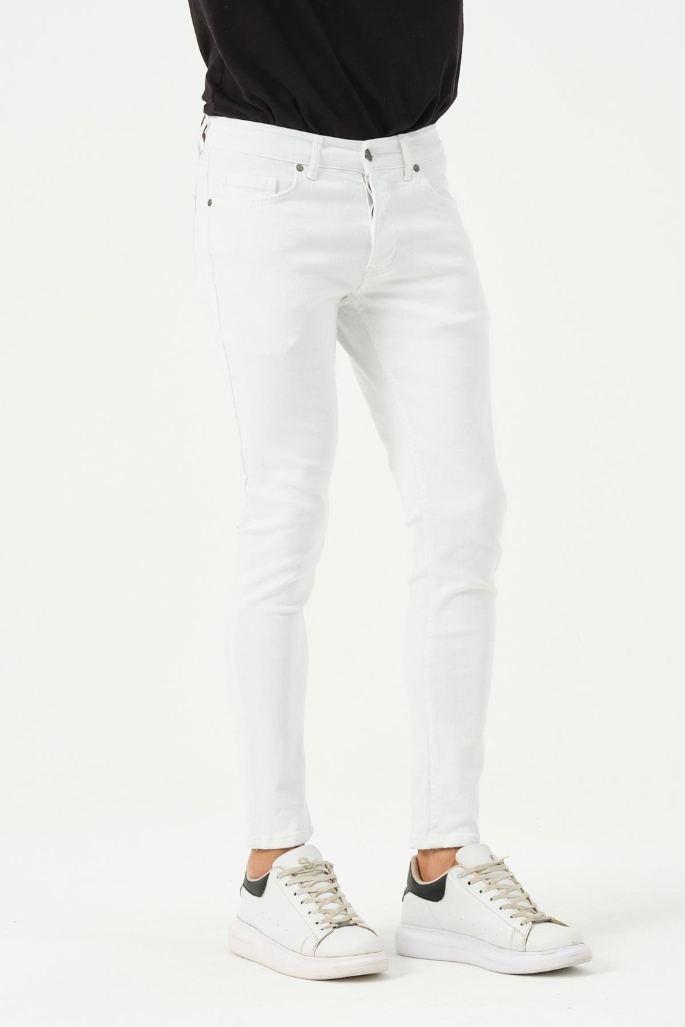 Polo State Erkek Jogger Kot Pantolon Ekru görsel 7