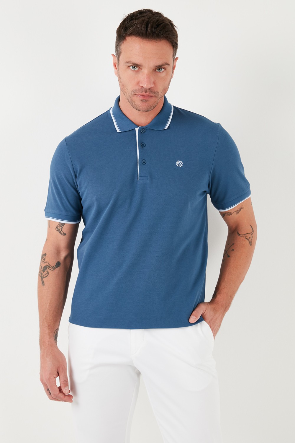 Buratti % 100 Pamuk Düğmeli Regular Fit Polo Yaka T Shirt Erkek POLO YAKA T SHİRT 5902118